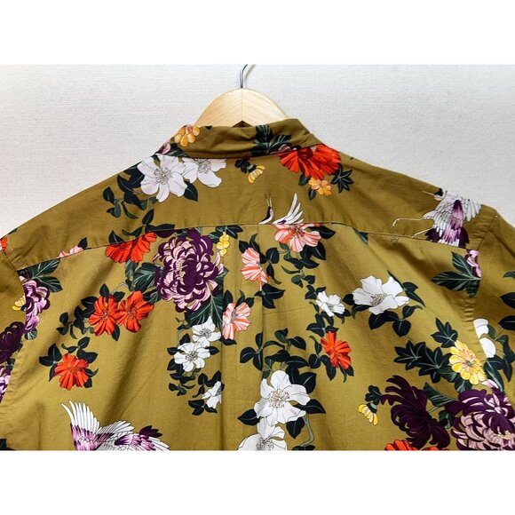 Goodthreads Men's Casual Button Up Poplin Shirt Short Sleeve Sz XXL Multi Floral - Picture 13 of 14